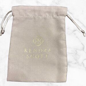 KENDRA SCOTT | Gray Suede Dust Bag | Jewelry Bag | Gold Kendra Scott Logo